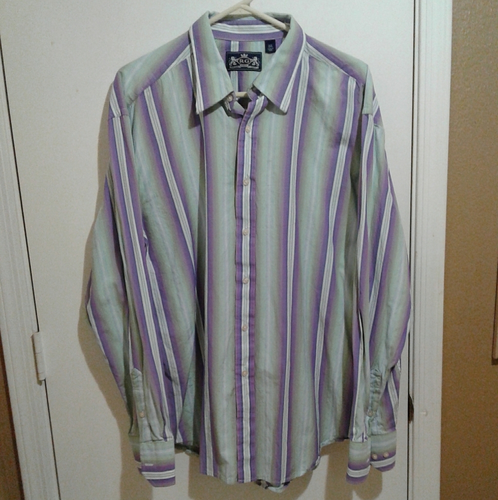 🌺 Mens Robert Graham "RG" 2XL Long Sleeved Shirt